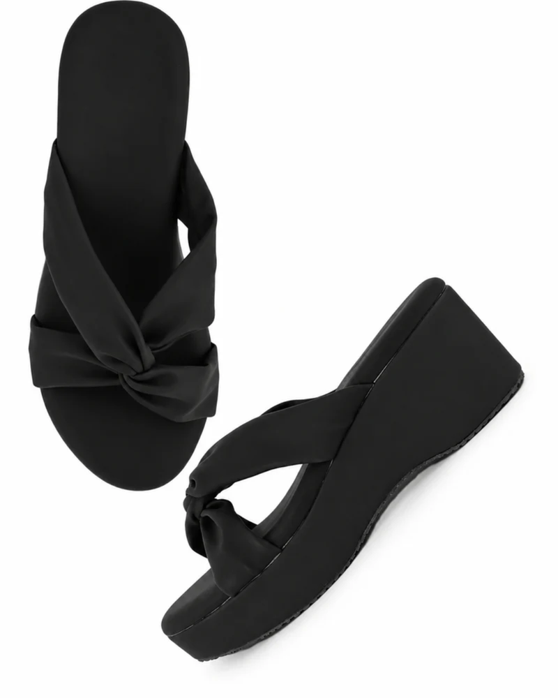 New Black Trending Fashionable Wedges for Women