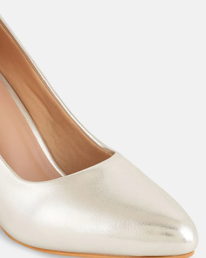 Shetop Women Textured Block Pumps Heels
