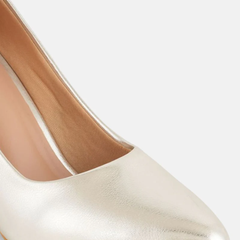Shetop Women Textured Block Pumps Heels