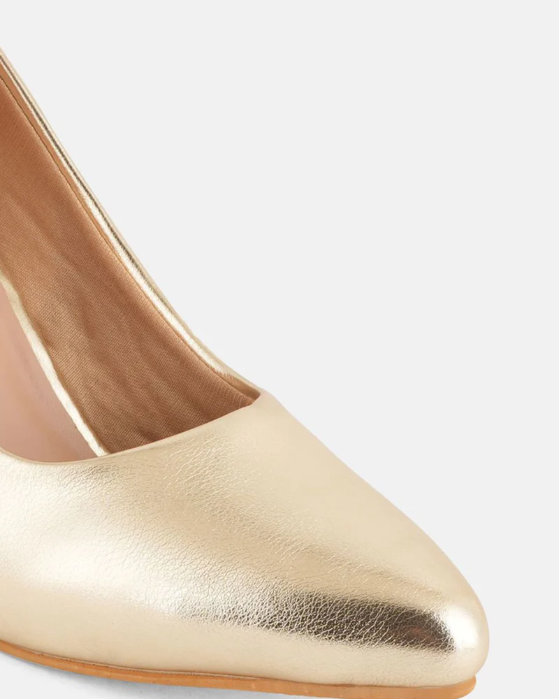 Shetop Women Pointed Toe Party Block Pumps