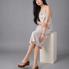 SheTop Brown Party Heels