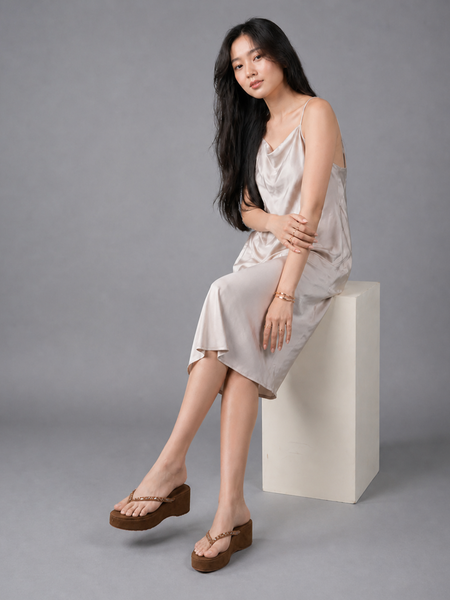 SheTop Brown Party Heels