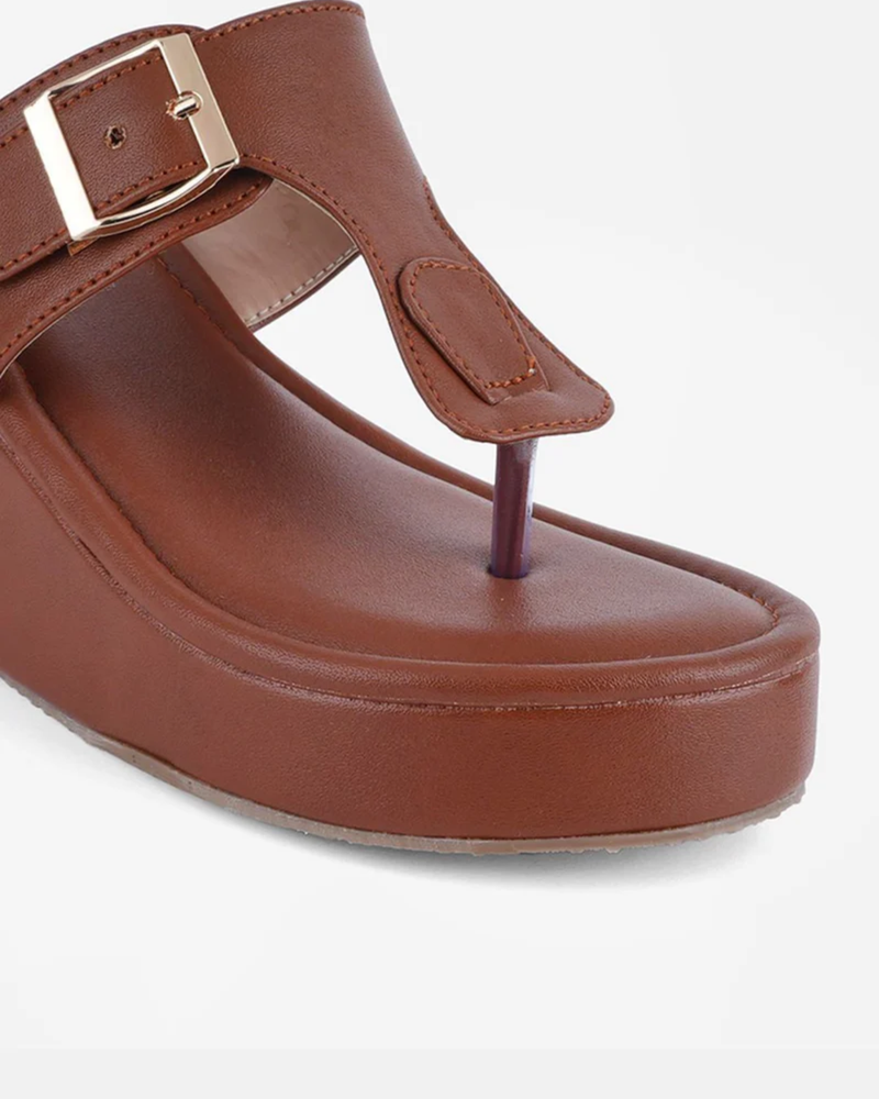 Mast & Harbour Wedge Sandals with Buckles