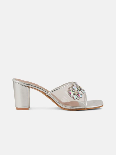 Shetop Embellished  Synthetic Block Heel Sandals