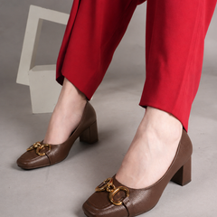 SheTop Brown Party Heels