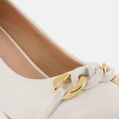 Mast & Harbour White Pointed Toe Kitten Heeled Pumps