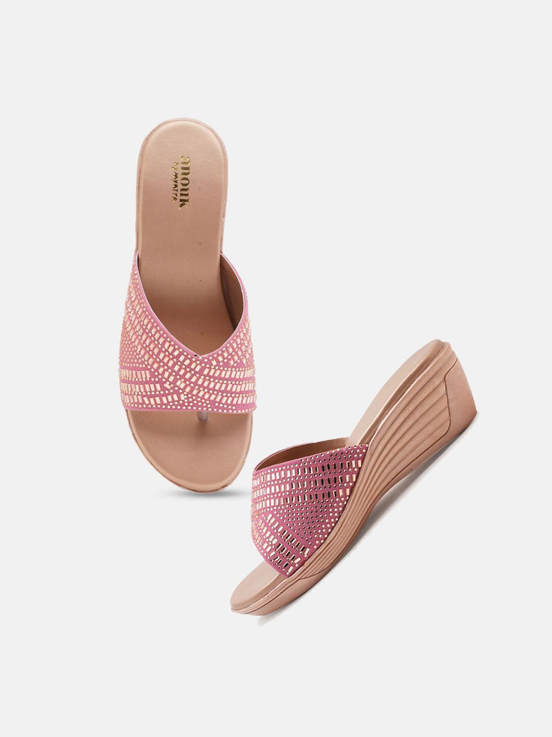 Anouk Women Embellished Party Flatform Sandals