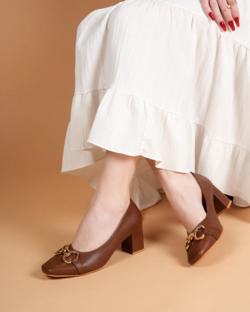 Shetop Tan Party Heels