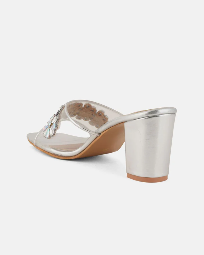 Shetop Embellished  Synthetic Block Heel Sandals