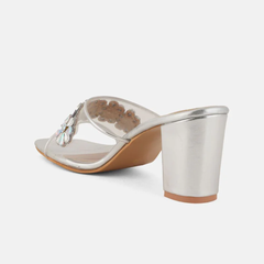 Shetop Embellished  Synthetic Block Heel Sandals