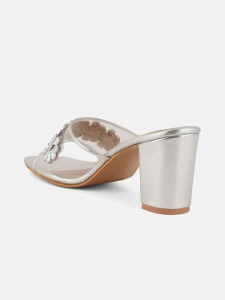 Shetop Embellished  Synthetic Block Heel Sandals