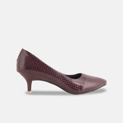 Mast & Harbour Women Textured Slim Heeled Pumps