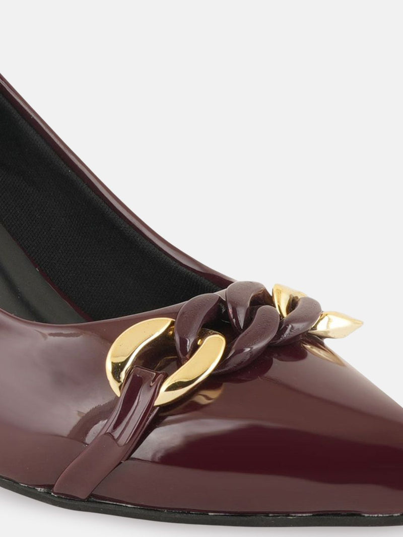 Mast & Harbour Women Pointed Toe Kitten Heel Pumps