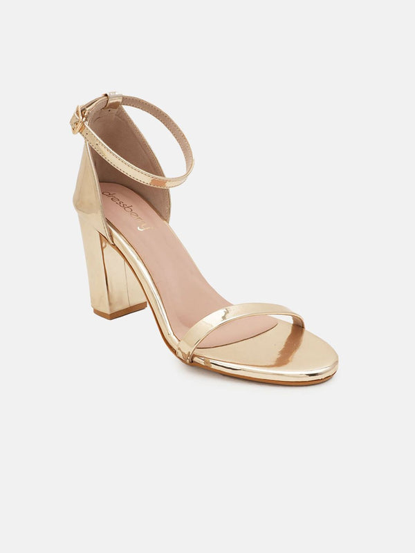 DressBerry Women Block Heel Sandals with Buckles