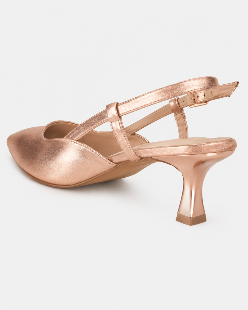 SheTop RoseGold Party Heels