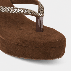 SheTop Brown Party Heels