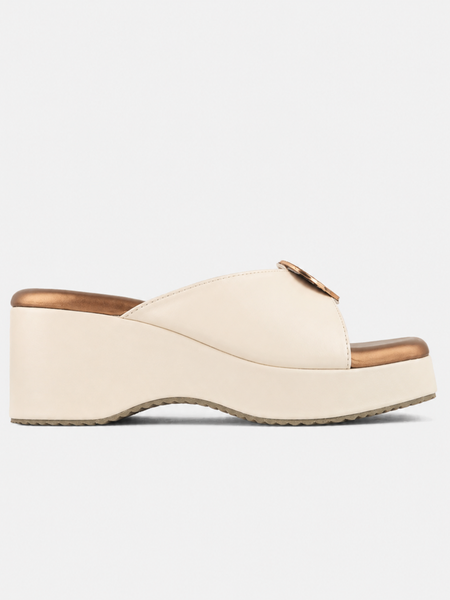 Cream Trending Fashionable Wedges for Women