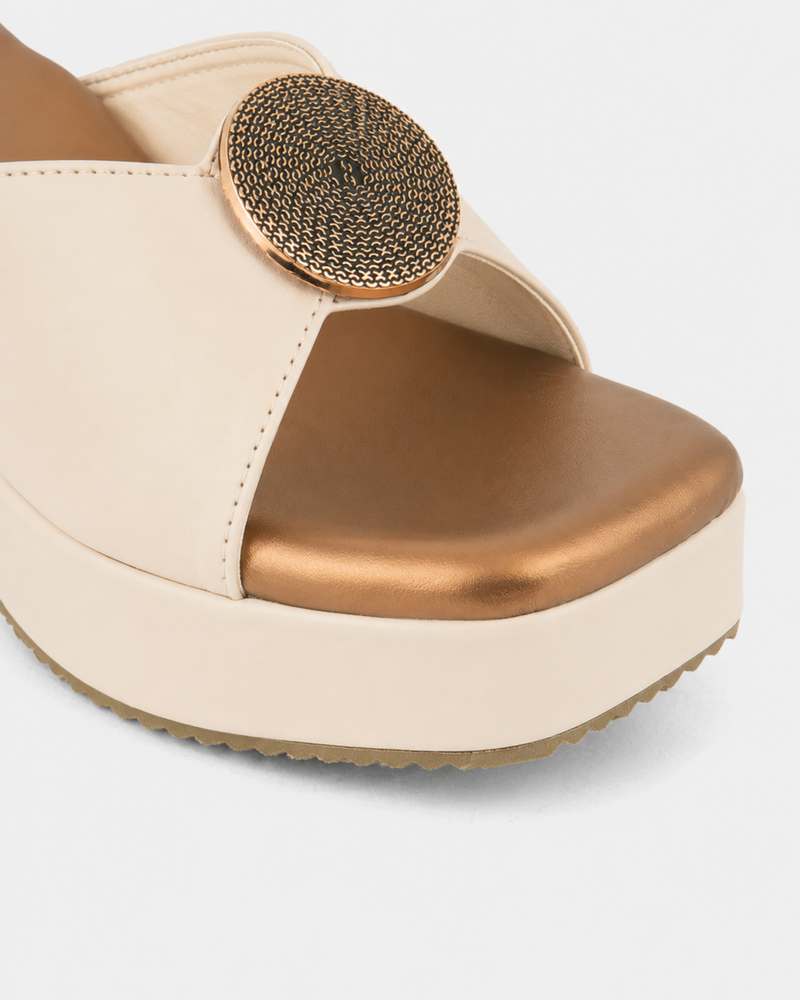 Cream Trending Fashionable Wedges for Women