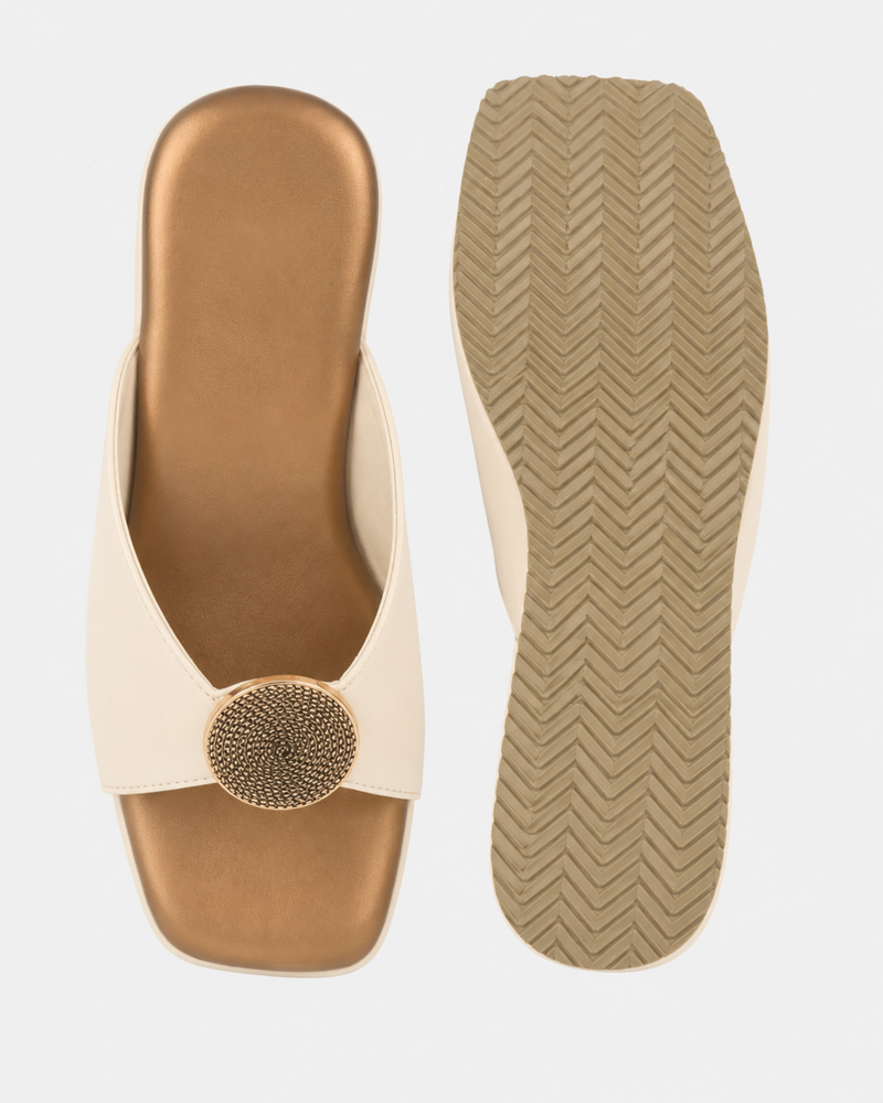 Cream Trending Fashionable Wedges for Women