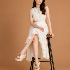 Cream Trending Fashionable Wedges for Women