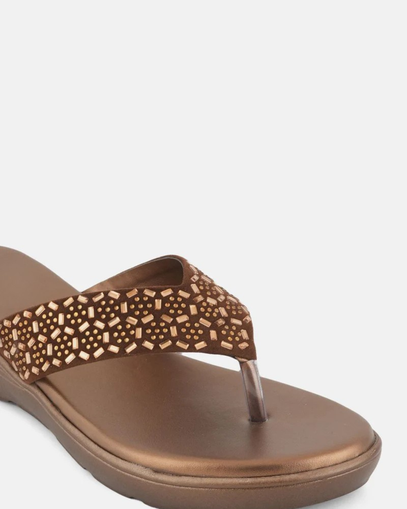 SheTop Embellished Round Toe Heels