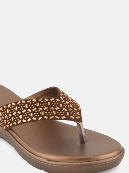 SheTop Embellished Round Toe Heels