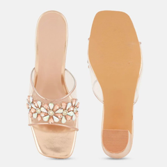 SheTop Women Embellished Block Sandals