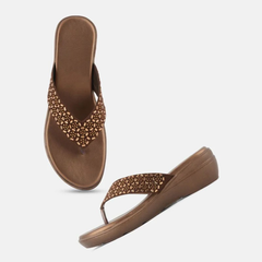 SheTop Embellished Round Toe Heels