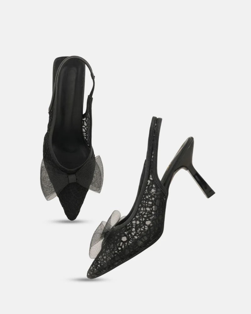 SheTop Women Pointed Toe Kitten Heels with Bows