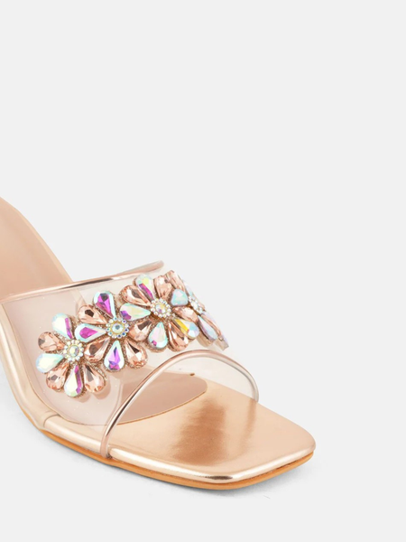SheTop Women Embellished Block Sandals