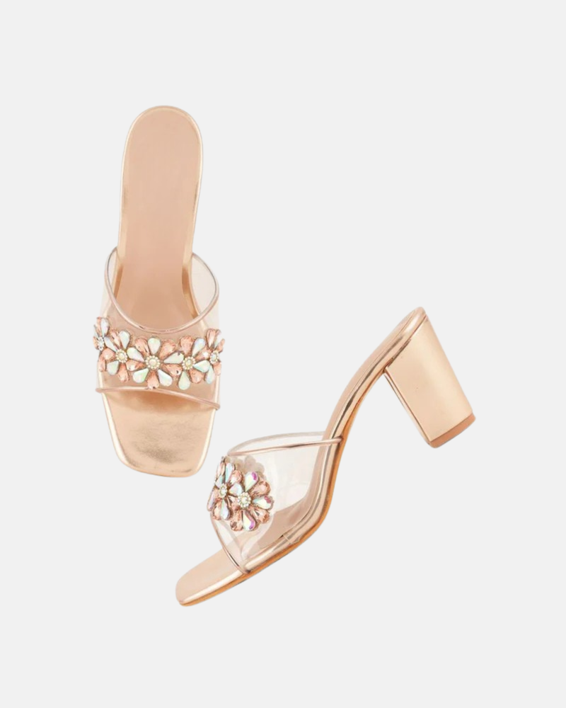 SheTop Women Embellished Block Sandals