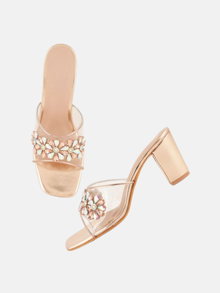 SheTop Women Embellished Block Sandals