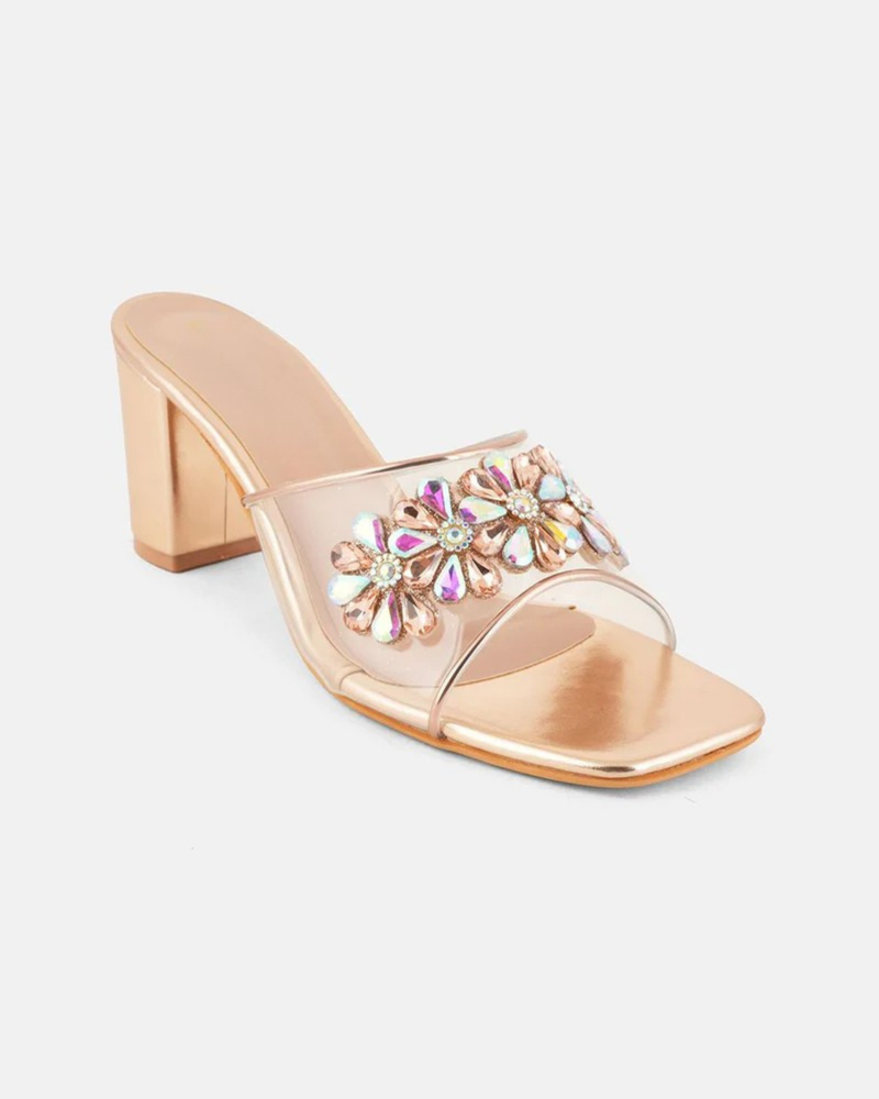 SheTop Women Embellished Block Sandals