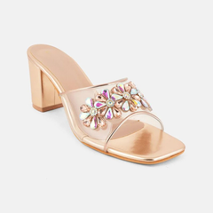 SheTop Women Embellished Block Sandals