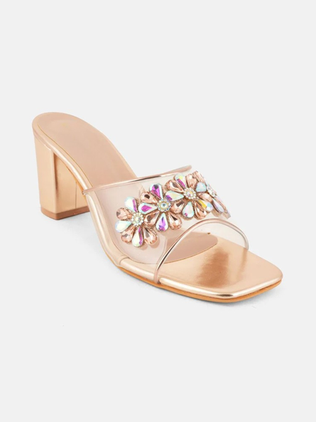 SheTop Women Embellished Block Sandals