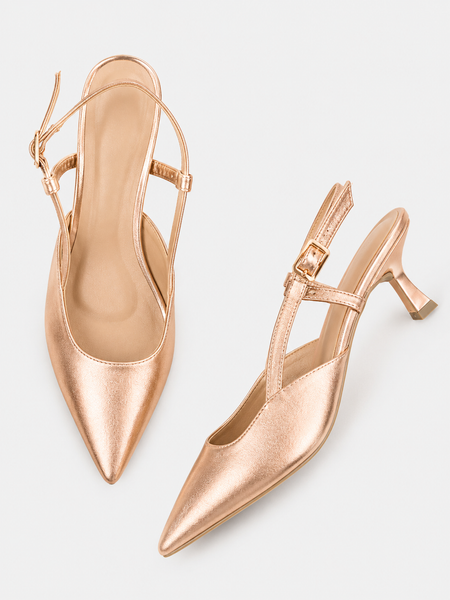 SheTop RoseGold Party Heels