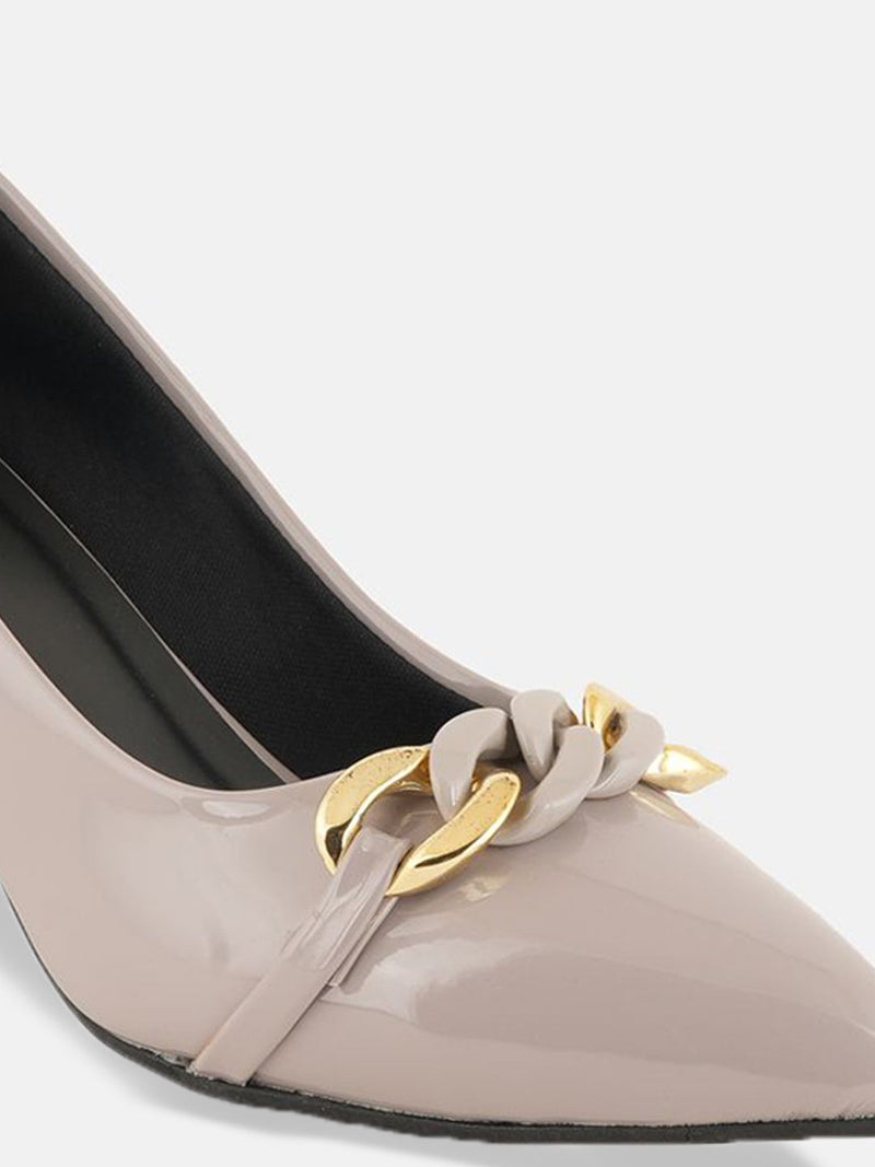 Mast & Harbour Women Party Slim Heeled Pumps with Western - Embellished