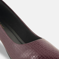 Mast & Harbour Women Textured Slim Heeled Pumps