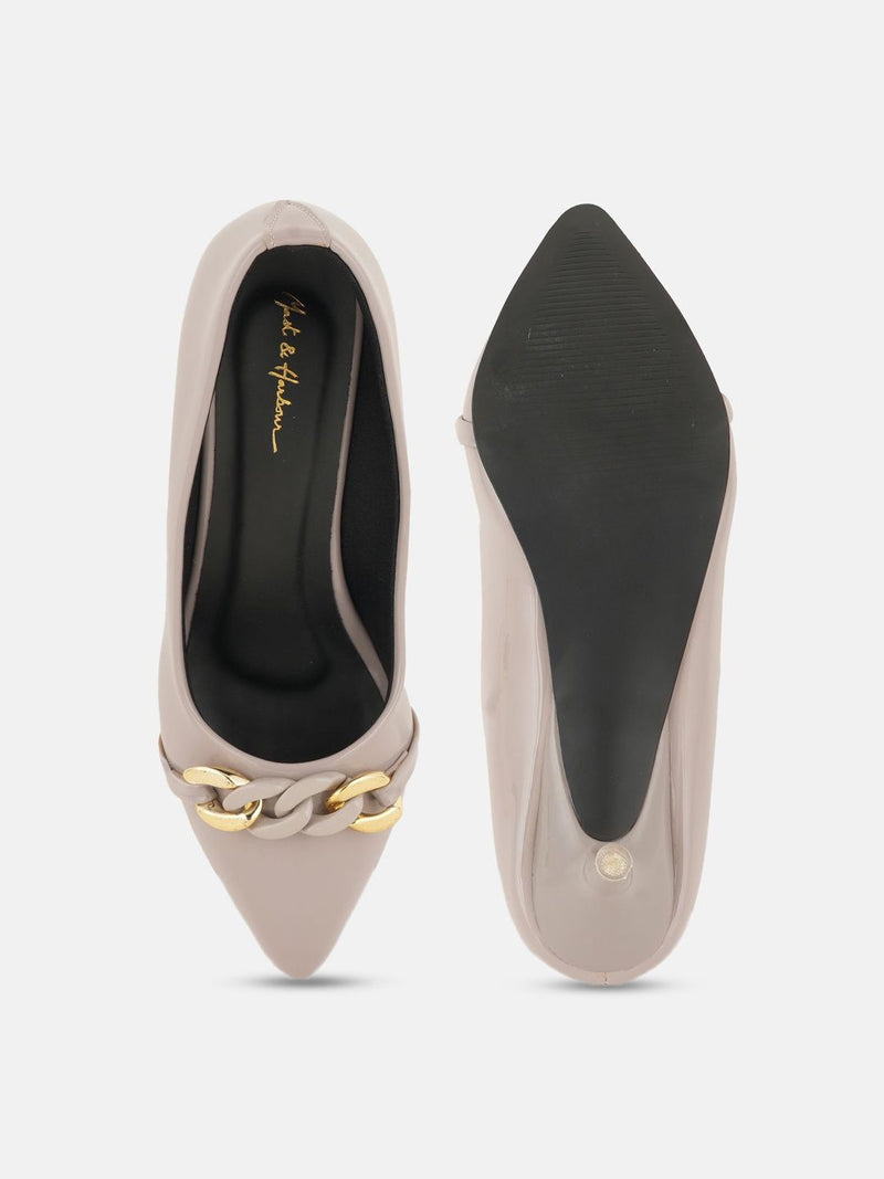Mast & Harbour Women Party Slim Heeled Pumps with Western - Embellished