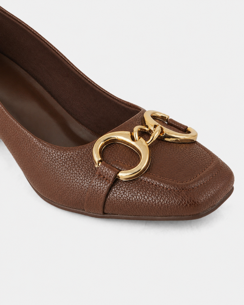 SheTop Brown Party Heels