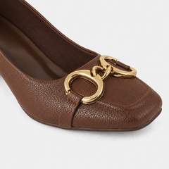 SheTop Brown Party Heels