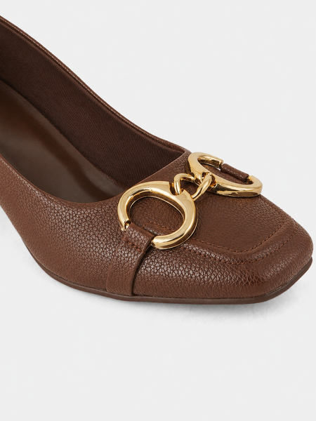 SheTop Brown Party Heels