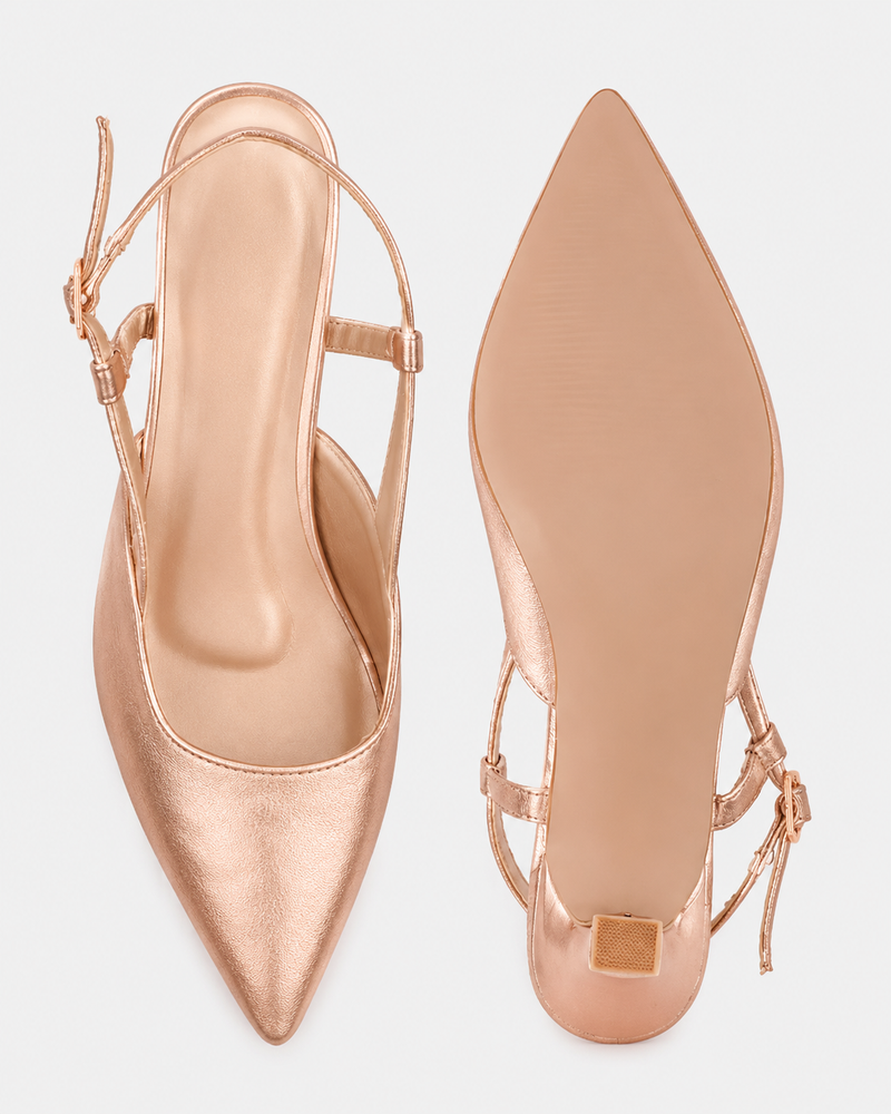 SheTop RoseGold Party Heels