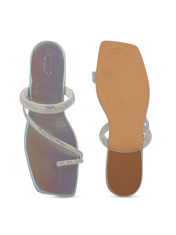 Anouk Embellished One Toe Block Heels