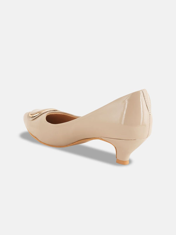 Mast & Harbour Women Party Kitten Pumps with Buckles