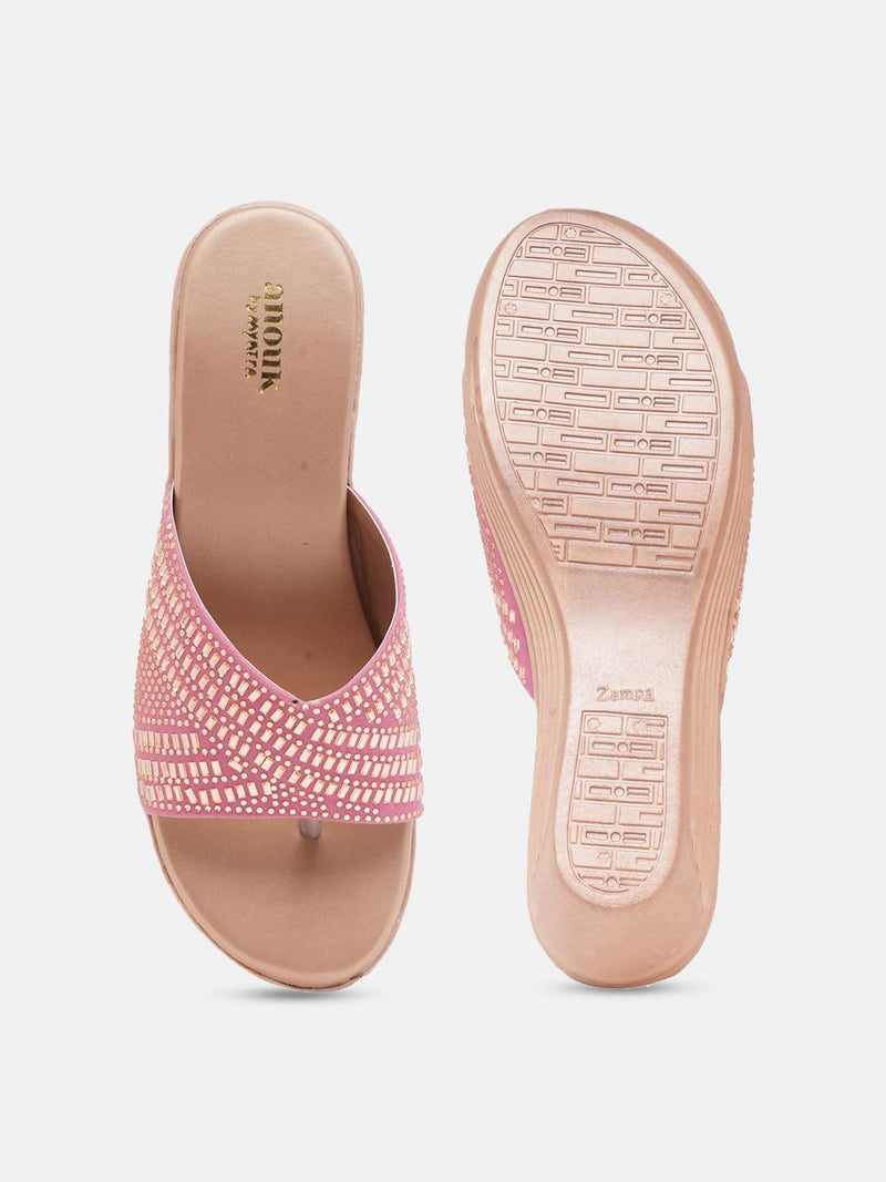 Anouk Women Embellished Party Flatform Sandals