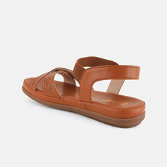 The Roadster Lifestyle Co. Women Textured Open Toe Flats with Laser Cuts